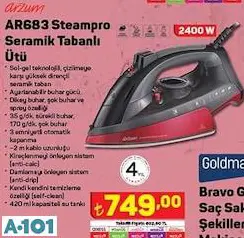 ARZUM SERAMİK TABANLI ÜTÜ ARZUM SERAMİK TABANLI ÜTÜ